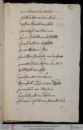Bücherverzeichnis Johann Brendel