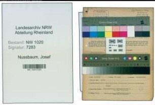 Entnazifizierung Josef Nussbaum , geb. 26.06.1899 (Werkmeister)