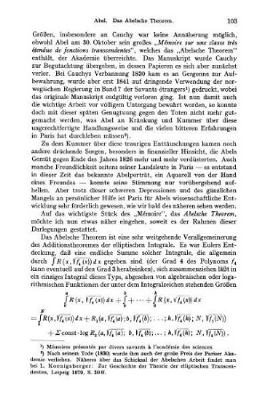 Zum Abelschen Theorem.