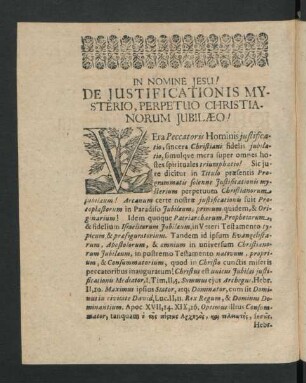 De Iustificationis Mysterio, Perpetuo Christianorum Iubilaeo!