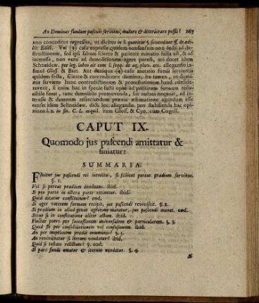 Caput IX. Quomodo jus pascendi amittatur & finiatur?