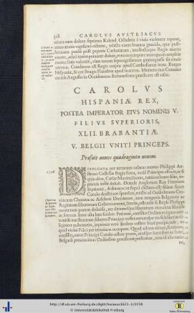 Carolus Hispanus Rex.