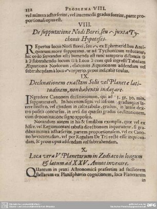 X. Loca vera V. Planetarum in Zodiaco in longum & latum ad XXV. Annos invenire.
