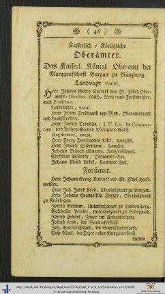 Kaiserlich-Königliche Oberämter.