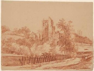 Die Ruine in Wehlen in der Sächsischen Schweiz oder Tharandt (?)