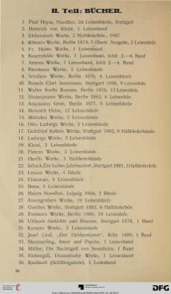 II. Teil: Bücher (Nr. 1-215)