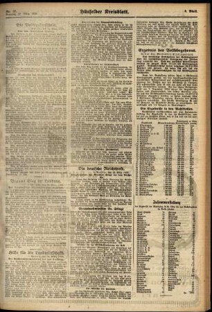 Dritte Ausgabe vom Samstag, den 27. März 1926.