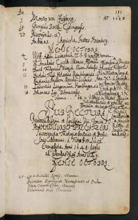 Winterhalbjahr 1648/1649. Rektorat Johann Ulrich Pregi(t)zer
