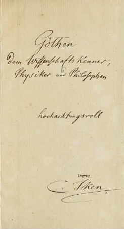 handschriftliche Widmung