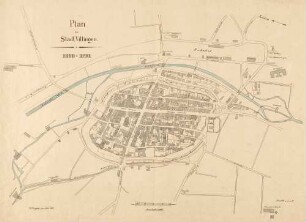 Plan der Stadt Villingen 1880-1890
