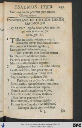 Paraphrasis In Tertium Librum Psalmorum.