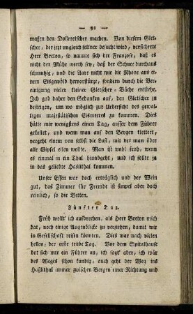 Fünfter Tag [den 2ten Sept].