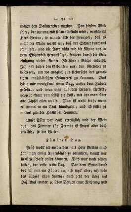 Fünfter Tag [den 2ten Sept].