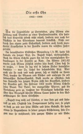 Die erste Ehe. 1862-1866