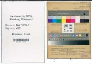 Entnazifizierung Ernst Brachem , geb. 28.04.1893 (Registrator)