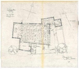 Gsaenger, Gustav; Fischen / Allgäu (Bayern); Ev. Kirche zum Guten Hirten, Pfarrhaus - Grundriss EG