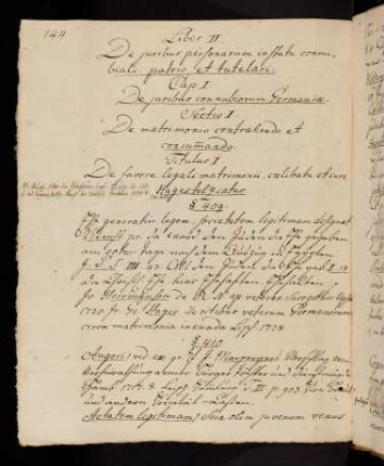 244-272, Sectio I. De matrimonio contrahendo et consummando