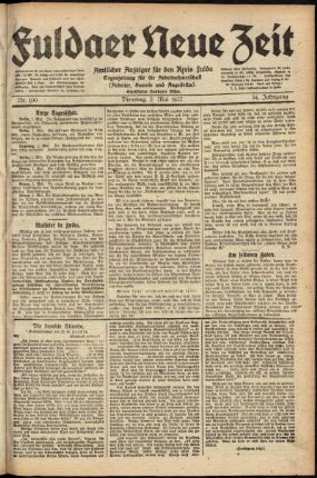 Ausgabe vom Dienstag, den 02. Mai 1922.
