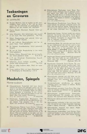 Meubelen, Spiegels (Nr. 60-104)