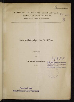 Lohntarifverträge im Schiffbau