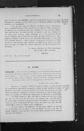 XXXIII. Niederl. Circ.-Dep. mit Entw. Einer Collectivnote a. d. Congr.