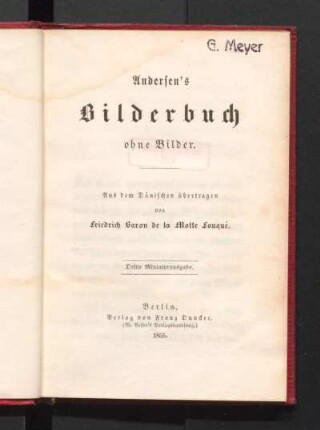 Andersen's Bilderbuch ohne Bilder