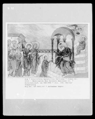 Menologion des Kaisers Basileios II. — Mariae Tempelgang, Folio 198