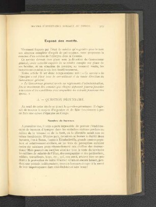 Exposé des motifs.