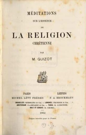 Méditations sur la religion chrétienne, 1