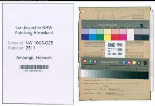 Entnazifizierung Heinrich Amberge , geb. 19.02.1900 (Kaufmann)