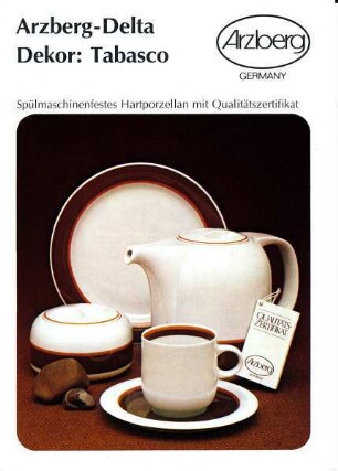 Produktprospekt "Arzberg-Delta / Dekor: Tabasco"