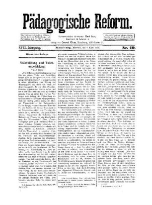 Volksbildung und Volksentwicklung : (Schluß folgt)