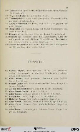 Teppiche (Nr. 454-476)