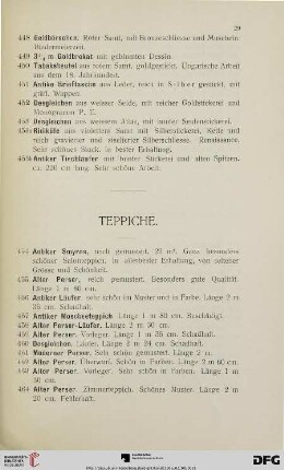 Teppiche (Nr. 454-476)