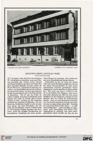 Architekt Ernst Lichtblau, Wien