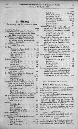 Sitzung 17, 23. Dezember 1920