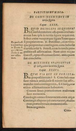 De Contingentibus In tertia figura. Caput XXXV.