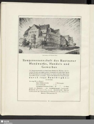 Baugenossenschaft des Bautzener Handwerks, Handels und Gewerbes