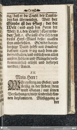 XII. Den Eyfer und Standhafftigkeit im Christenthum