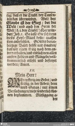 XII. Den Eyfer und Standhafftigkeit im Christenthum