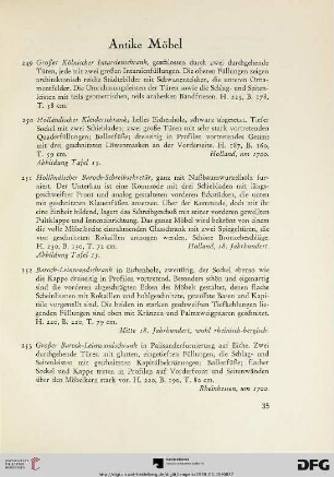 Antike Möbel (Nr. 249-323)