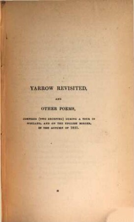 Yarrow revisited, and other poems