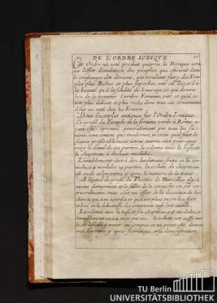 De l'ordre Ionique