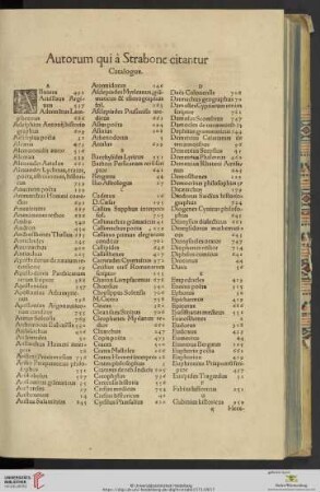Autorum qui à Strabone citantur