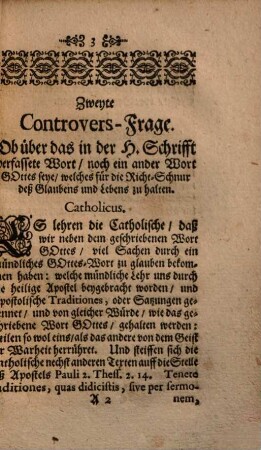 Der abgewiesene Krausoldus Mit Seinem annoch hinckenden Valentin Löscher, So Das Liecht der Catholis. Lehre durch seine ungegründte Schrifft (Abgewiesener Demas genannt) Vergeblich zu erlöschen, und zu vertilgen gesucht hat : Dritte Abhandlung, Von den Apostolis. Traditionibus, und mündlichen Wort Gottes