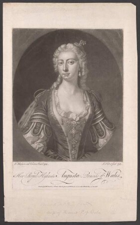 Porträt Augusta von Sachsen-Gotha-Altenburg (1719-1772)