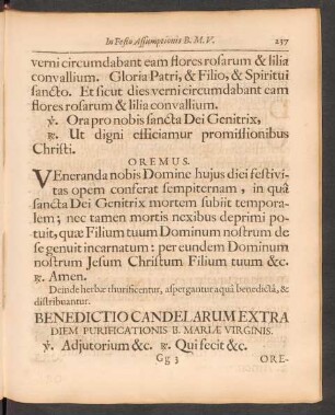 Benedictio Candelarum Extra Diem Purificationis B. Mariae Virginis