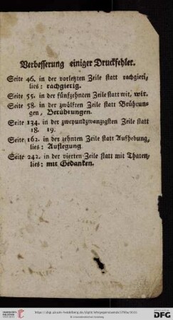 Verbesserung einiger Druckfehler