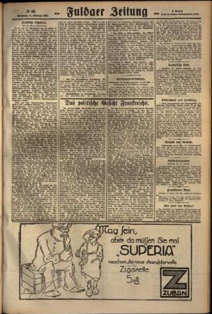 Zweite Ausgabe vom Mittwoch, den 15. Februar 1928.