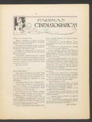 Páginas cinematográficas